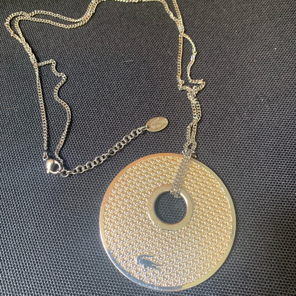 Lacoste Silver Long Necklace